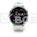 Смарт-часы Garmin Forerunner 970 белый, титановый безель, бело-желтый ремешок 47мм, фото2