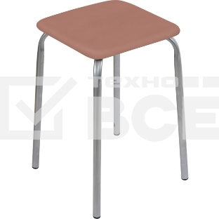 Табурет НИКА Эконом ТЭ3/К коричневый, 4 опоры, ДСП