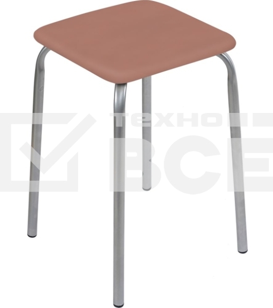 Табурет НИКА Эконом ТЭ3/К коричневый, 4 опоры, ДСП