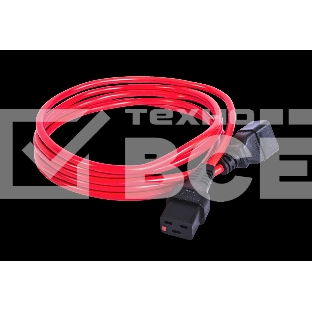 Шнур питания с фиксатором REM IEC 60320 C19/IEC 60320 C20, 16 А/250 В (3 * 1,5), 1,8 м, красный R-16-Cord-C19-C20-1.8-Red