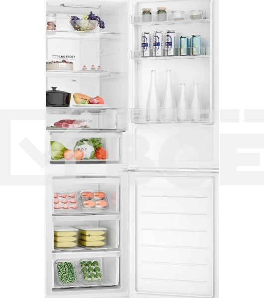 Холодильник Haier CEF536CWG белый двухкамерный 240/105 л морозилка снизу, No Frost