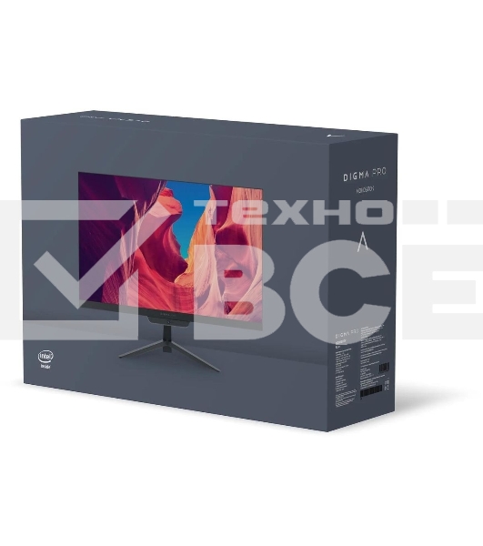 Моноблок Digma Pro Base 23.8' Full HD i3 12100 (3.3) 8Gb SSD 512Gb UHDG 730 CR Windows 11 Pro GbitEth WiFi BT 90W клавиатура мышь Cam черный 1920x1080