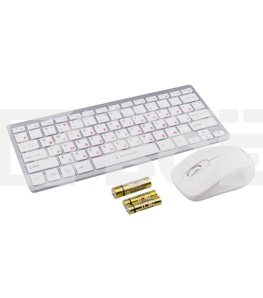 Комплект клавиатура+мышь Gembird KBS-7001-RU беспроводной, USB, 1600 DPI, белый