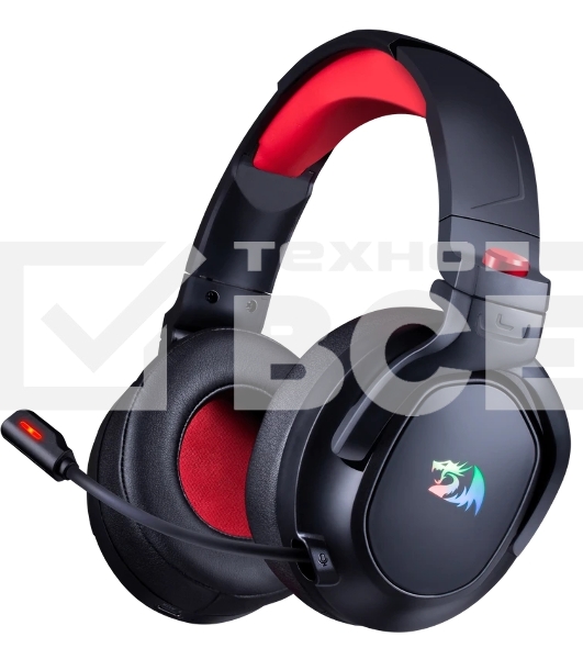 Гарнитура Redragon Nomen чёрный-красный, беспроводная + проводная, радиоканал, до 56 ч, подсветка