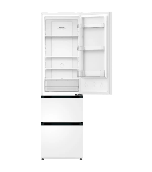 Холодильник Zugel ZRFD200W белый трехкамерный 197/85л морозилка снизу, No Frost