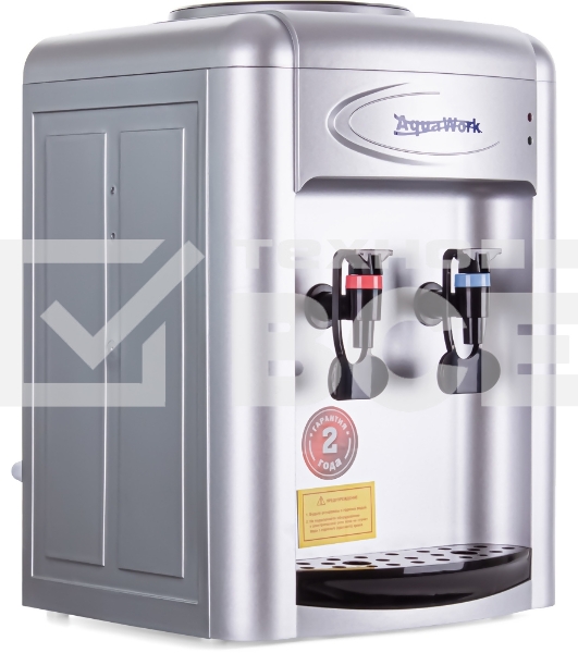 Кулер для воды Aqua Work 0.7-TDR, верхняя загрузка, нагрев 95 °С, охлаждение 12 °С, серебристый