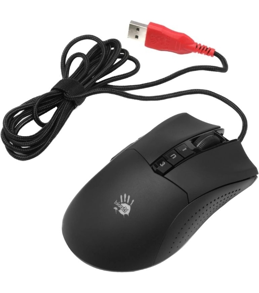 Мышь проводная A4Tech Bloody P90s черный, 8000 dpi, USB, кнопки - 8