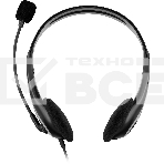 Наушники с микрофоном Оклик HS-M300 черный/серый 1.8м накладные оголовье (1876323), фото2