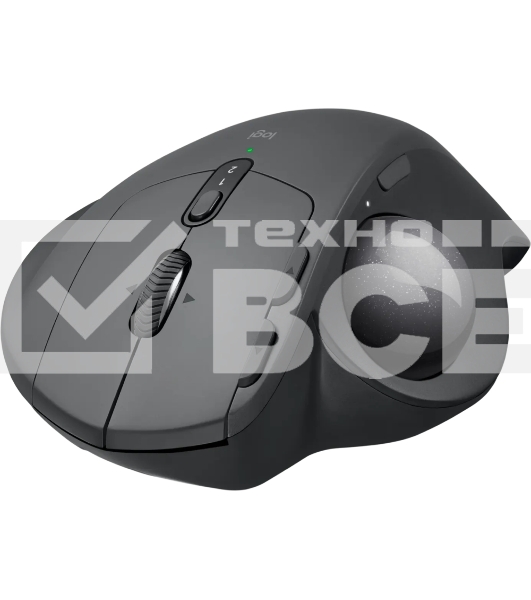 Трекбол беспроводной Logitech MX Ergo графитовый, 2048 dpi, радиоканал, Bluetooth, USB, кнопки - 8