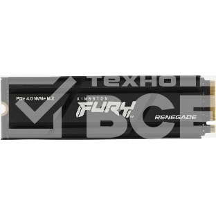 Накопитель SSD Kingston Fury Renegade, 4Tb, PCIe 4.0 x4, M.2 2280, NVMe, R/W 7300/7000, с радиатором
