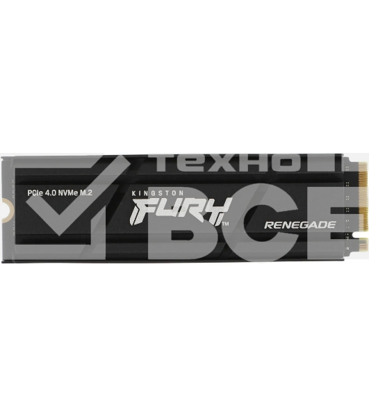 Накопитель SSD Kingston Fury Renegade, 4Tb, PCIe 4.0 x4, M.2 2280, NVMe, R/W 7300/7000, с радиатором