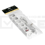 Удлинитель ExeGate EC-5-1.8W (EX279361RUS), белый, 1,8 м, евровилка с заземлением, 5 евророзеток с заземлением, 2200 Вт, фото2