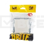 Розетка 1-местная IEK BRITE РСбш10-3-БрЖ с заземлением, с защитными шторками и крышкой, 16А, IP20, жемчуг, фото3
