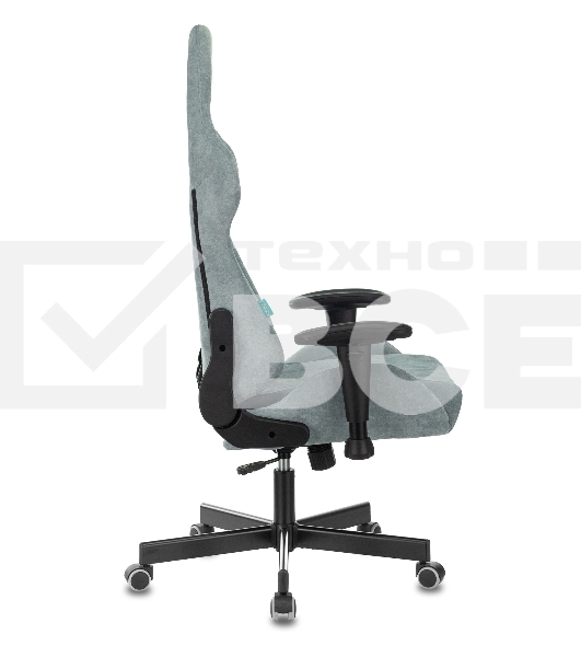 Кресло игровое Бюрократ VIKING KNIGHT LT28 FABRIC серо-голубой крестовина металл/пластик