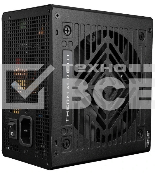 Блок питания Thermalright, 650W 80+ Gold (ATX, 3.1, Full modular, 1x24(20+4)pin, 2xCPU 8(4+4)pin, 2xPCIe*2 8(6+2)pin, 3xSATA3, 2xMOLEX4pin, Active, 120x120mm, 150x140x86mm, APFC, OVP, UVP, SCP, OCP, OTP, OPP, black)