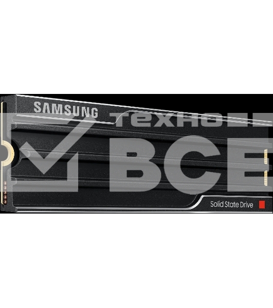 Твердотельный диск 1TB Samsung 9100 PRO, M.2, PCI-E 5.0 x4, TLC 3D NAND [R/W - 14800/13400 MB/s] с радиатором