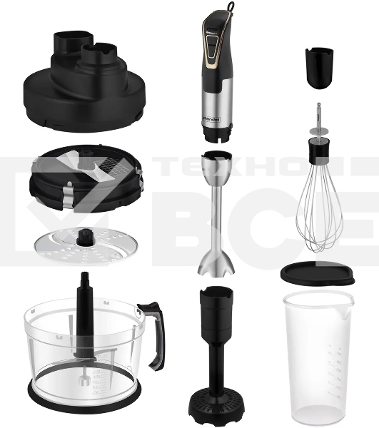 Блендер погружной Rondell RDE-1303 1800Вт черный/нержавеющая сталь