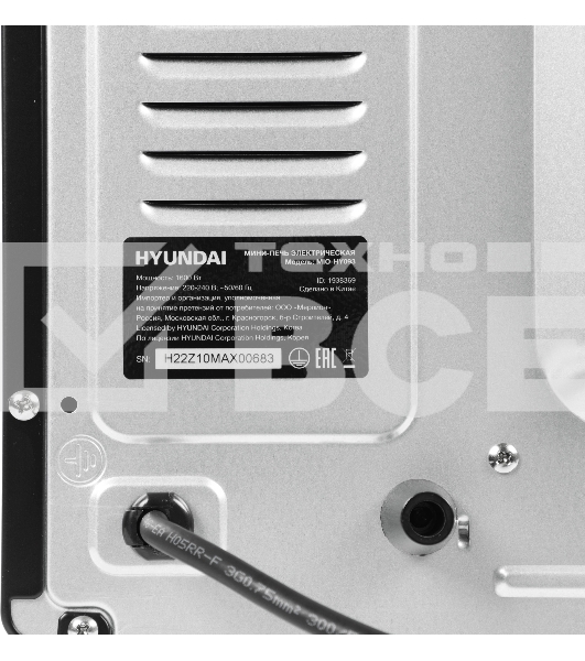 Мини-печь Hyundai MIO-HY093 28л. 1600Вт черный