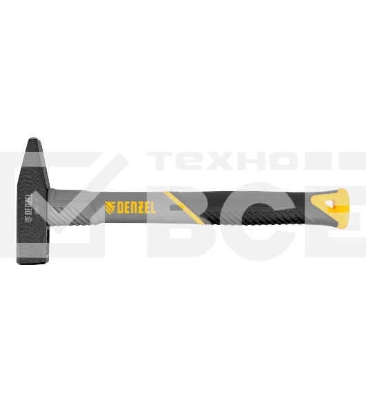 Молоток слесарный Denzel 400 г, кованый, фибергласовая рукоятка c TPR покрытием