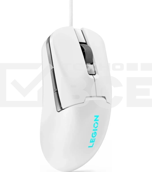 Мышь проводная Lenovo Legion M300s белый, 8000 dpi, USB, кнопки - 6
