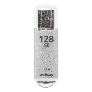 Флешка USB Smartbuy V-Cut Silver (SB128 GbVC-S3), 128Gb, USB 3.0, R/W 75/30, серебристый