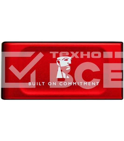 Внешний SSD Kingston XS1000, 2TB, USB 3.2 Gen 2 Type-C, R/W 1050/1000, красный