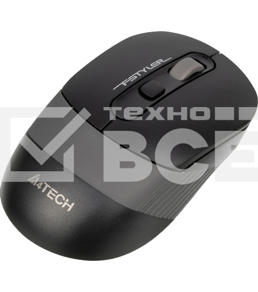 Мышь беспроводная A4Tech Fstyler FG10S черный/серый, 2000 dpi, радиоканал, USB, кнопки - 4