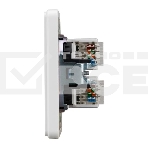 Розетка Kranz ROUND компьютерная двойная RJ45+RJ45 кат6 с/у перламутр, фото2