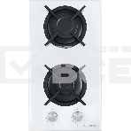 Газовая варочная панель Maunfeld EGHG.32.1CW/G, 2 конфорки, закаленное стекло, белый, фото 1
