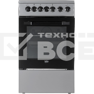 Плита электрическая Beko FFSE57114GS серебристый, конфорок 4 шт, духовка 55 л, 50 см x 85 см x 60 см