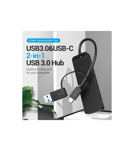 Концентратор Vention CHTBB, USB/USB Type-C, USB, USB