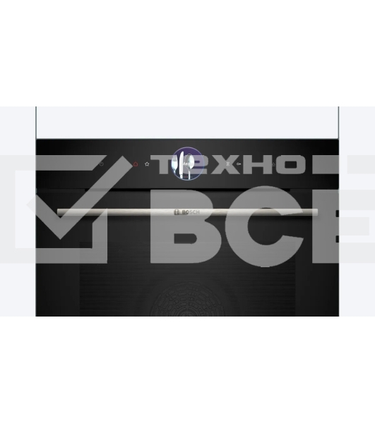 Духовой шкаф Bosch HSG7361B1 Home Connect!! Serie 8, черный, 21 режим + комбинированные режимы, функция приготовление на пару 100%, 4-слойное остекление, 3 цветных текстовых TFT-дисплея 2,5