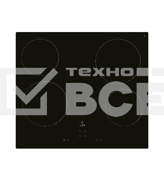 Электрическая варочная панель LEX EVH 640A BL Hi-Light, независимая, черный
