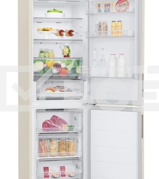Холодильник LG GC-B459AEMW бежевый двухкамерный 234/110л морозилка снизу