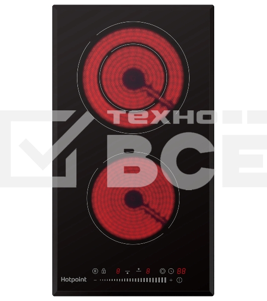 Электрическая варочная поверхность Hotpoint HR 3O4 BAS, независимая, черный