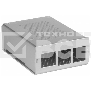 Корпус перфорированный Qumo с доп.креплением, Aluminum Case, Raspberry Pi 4B, silver(RS036)