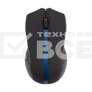 Мышь беспроводная HIPER HOMW-074 черный/синий, 1000 dpi, радиоканал, USB, кнопки - 3