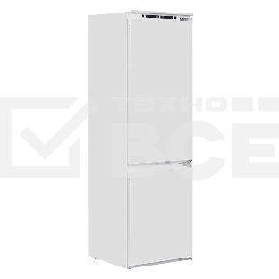 Встраиваемый холодильник Maunfeld MBF177NFWHGR Inverter белый двухкамерный 179/66 л морозилка снизу, No Frost