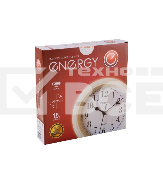 Часы настенные кварцевые ENERGY модель ЕС-141 белые