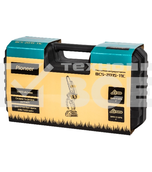 Цепная пила аккумуляторная Pioneer BCS-2015-11C