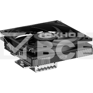 Кулер для процессора PCCooler RC600-67 (125W, 4-pin PWM, 67.5mm, Al, 4x6mm, 1x120мм, 62.5CFM, 32.5dBA, 2300RPM, S: 1851/1700/1200/115X, AM5/AM4, черный)
