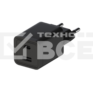 Сетевое зарядное устройство Maxvi A304 Type-C\USB 3A 15W, черный