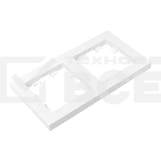 Рамка Эпика 2-местная, белая, пластик, фото2
