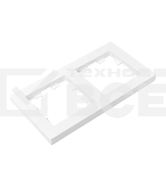 Рамка Эпика 2-местная, белая, пластик