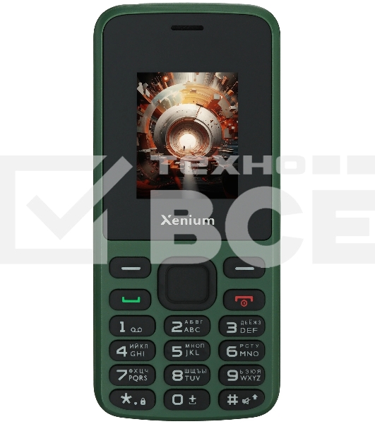 Мобильный телефон Xenium X175 зеленый моноблок 1.77