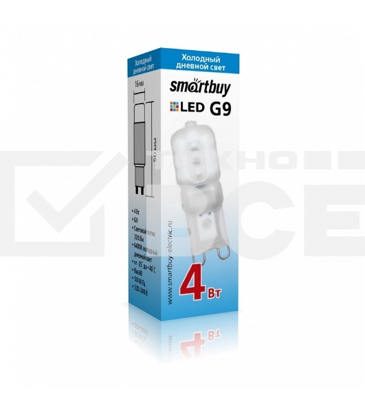 Светодиодная (LED) лампа Smartbuy G9-4W/6400/G9 (SBL-G9 04-64K)