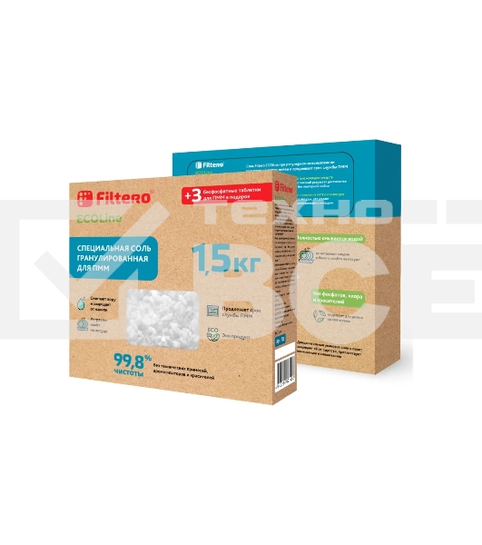 Специальная соль гранулированная Filtero ECOline 1,5 кг + 3 таб., 726