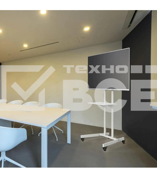 Стойка для телевизора Cactus CS-ST04 белый, 37'-70' макс. 68 кг, напольный, мобильный