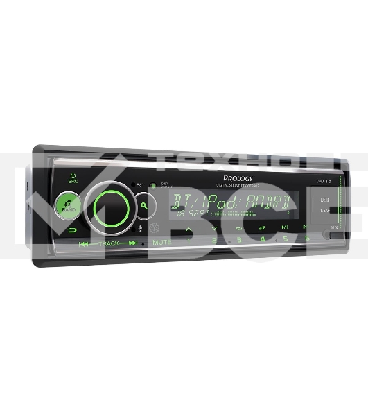 Автомагнитола Prology CMD-310, 1 DIN, Bluetooth, USB Type-A, AUX, пульт ДУ