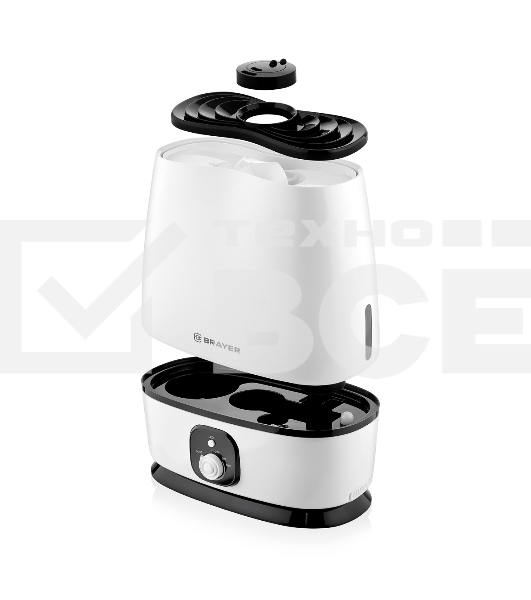 Увлажнитель воздуха BRAYER BR4702 белый, 25 м², 6 л, ароматизация